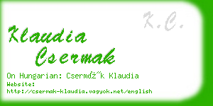 klaudia csermak business card